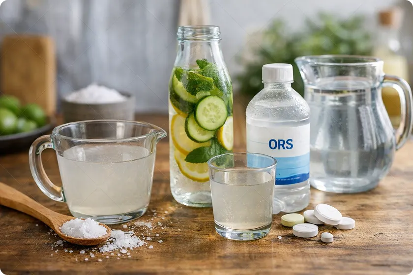 ORS water for hydration and effective detox with water.
